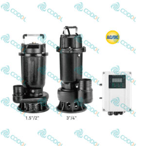 CODOL CSG hybrid AC DC solar sewage submersible pump with external MPPT controller