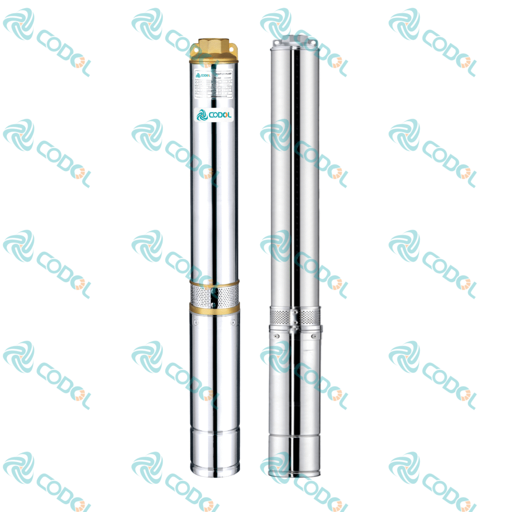 SD and SS stainless steel deep well submersible pumps for water supply, irrigation, and industrial well applications.